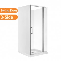 800*800*800mm 1900mm Height 3-Side Swing Door Square Shower Box